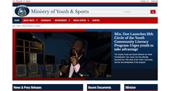 Desktop Screenshot of moys.gov.lr